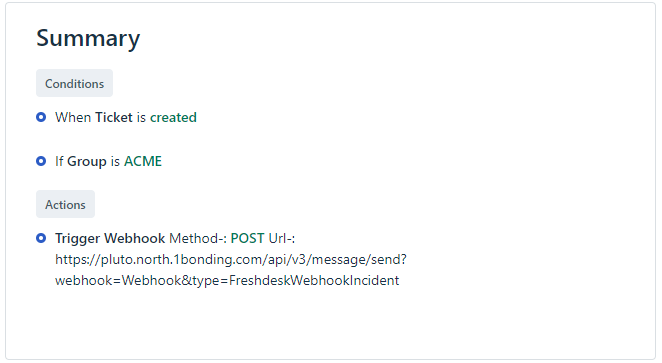 Webhook configuration in Freshdesk